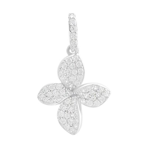 Silver pendant with phianites