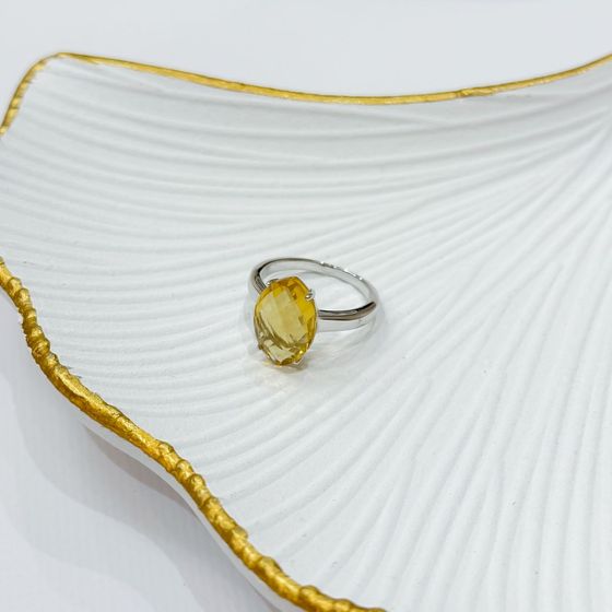 Срібна каблучка з цитрином nano 4.806ct