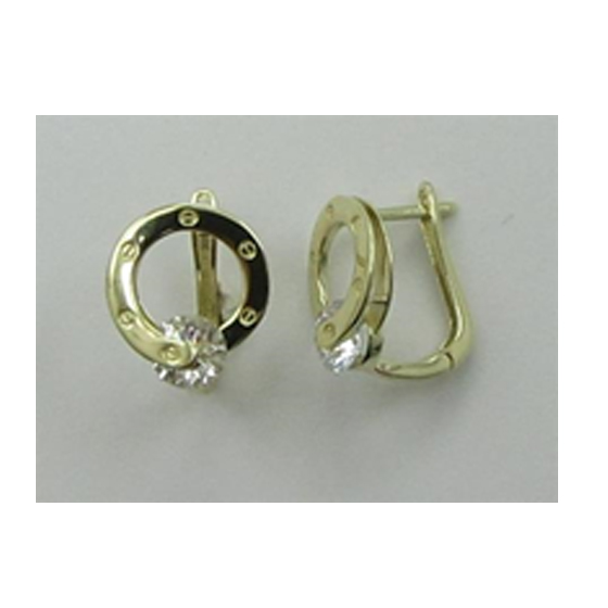 Золоті сережки з фіанітами 0.52ct
