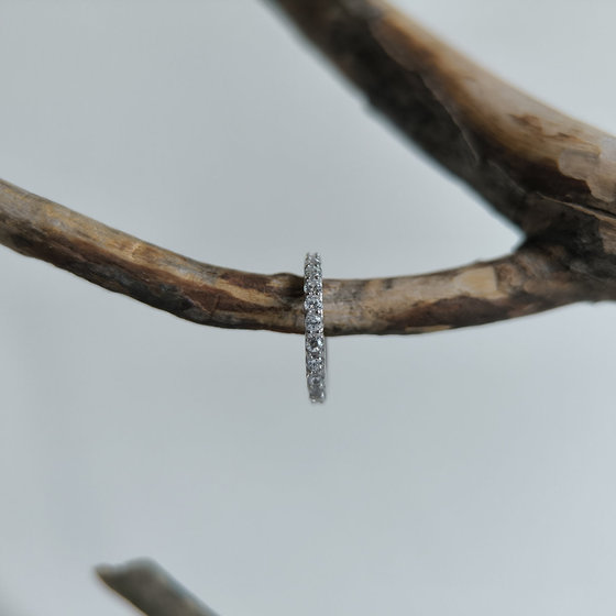 Silver earrings with cubic zirconia