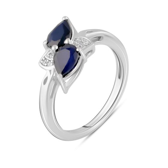 Silver ring with sapphire 1.4ct