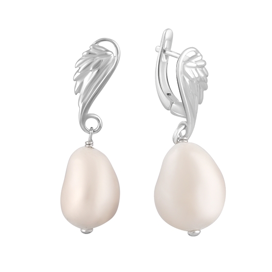 Sterling silver earrings with baroque pearls 29.025ct