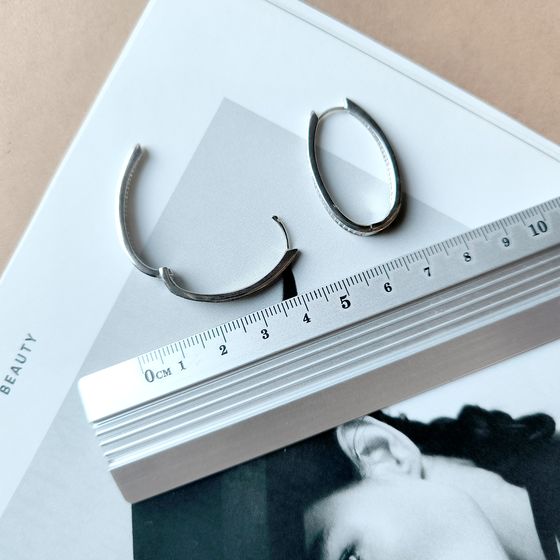 Silver Earrings with Fianites