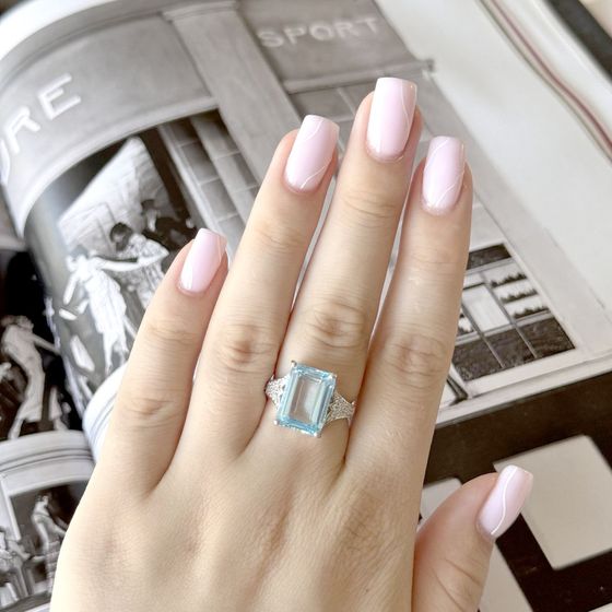 Срібна каблучка з топазом 9.91ct