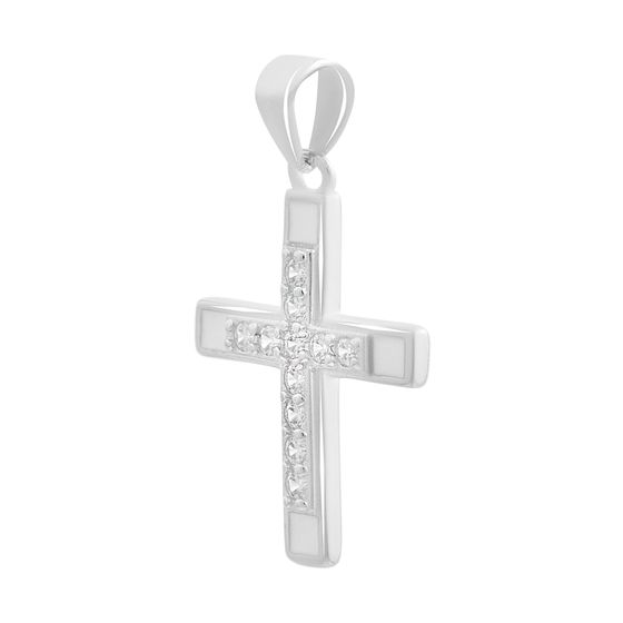 Silver cross with phianites, semallu