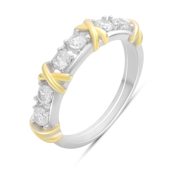 Silver Ring with Fianites