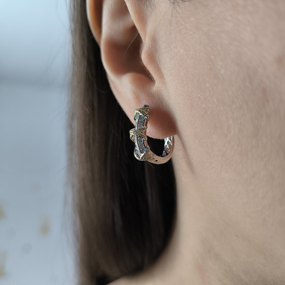 Silver Earrings with Fianites