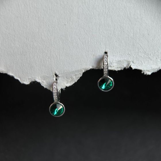 Silver Earrings with Fianites
