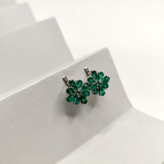 Silver earrings with agate (7.806 carats)
