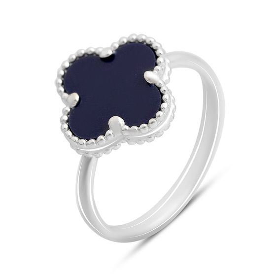 Silver ring with lapis lazuli