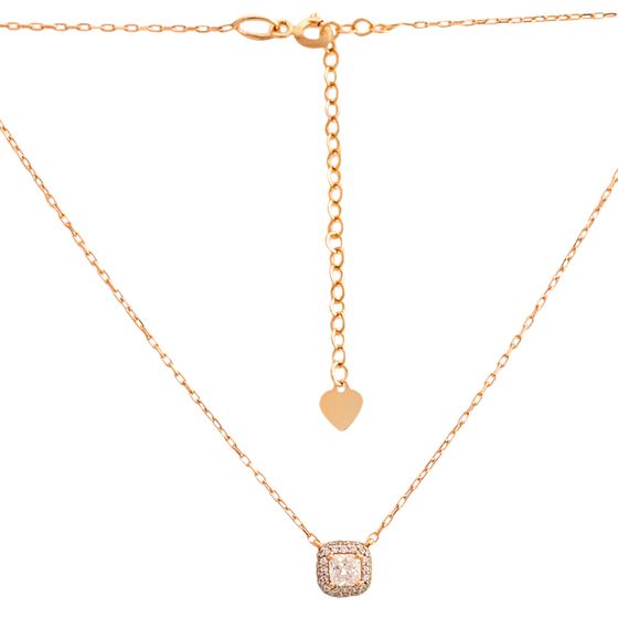 Gold necklace with 0.45ct fianites