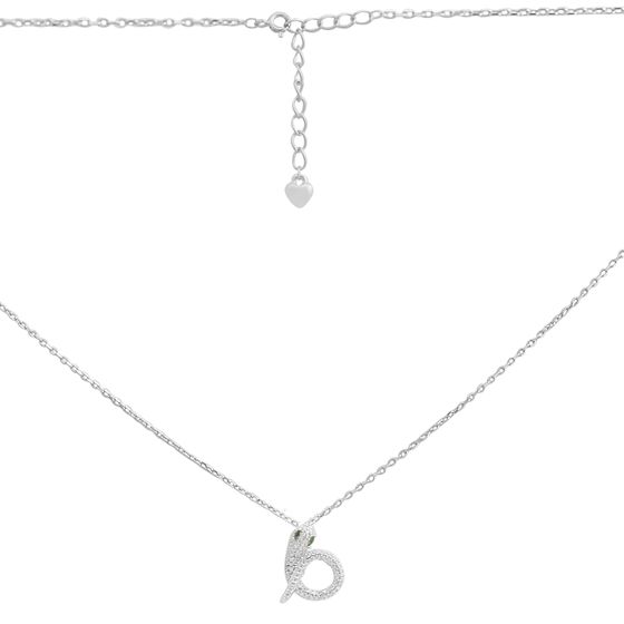 Silver necklace with phianites