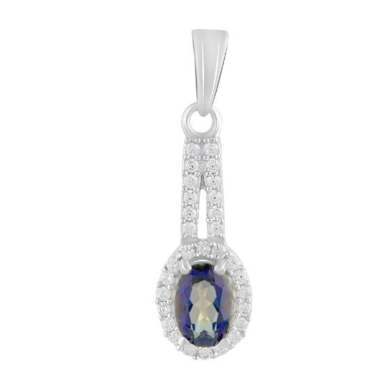 Silver pendant with mystic topaz 1.75ct