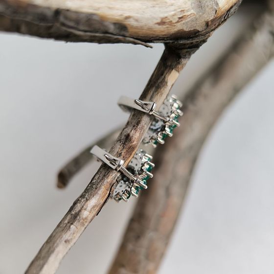 Silver earrings with agate 1.86ct