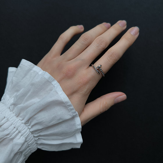 Silver ring without stones