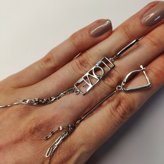 Silver earrings without stones
