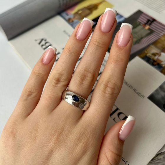 Срібна каблучка з сапфіром 0.66ct