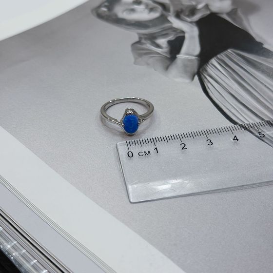 Silver ring with opal 0.467ct