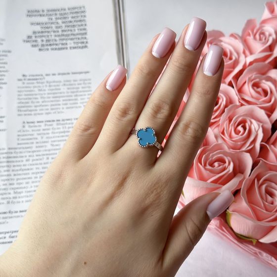 Silver ring with turquoise