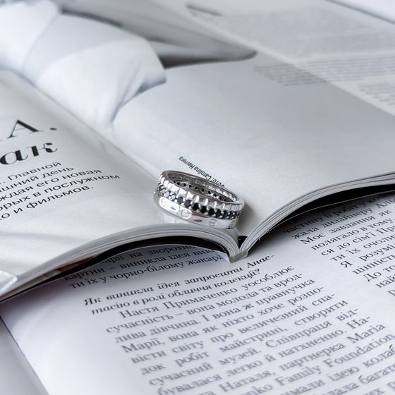 Silver Ring with Fianites
