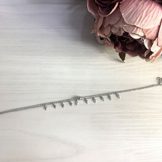 Silver leg bracelet without stones