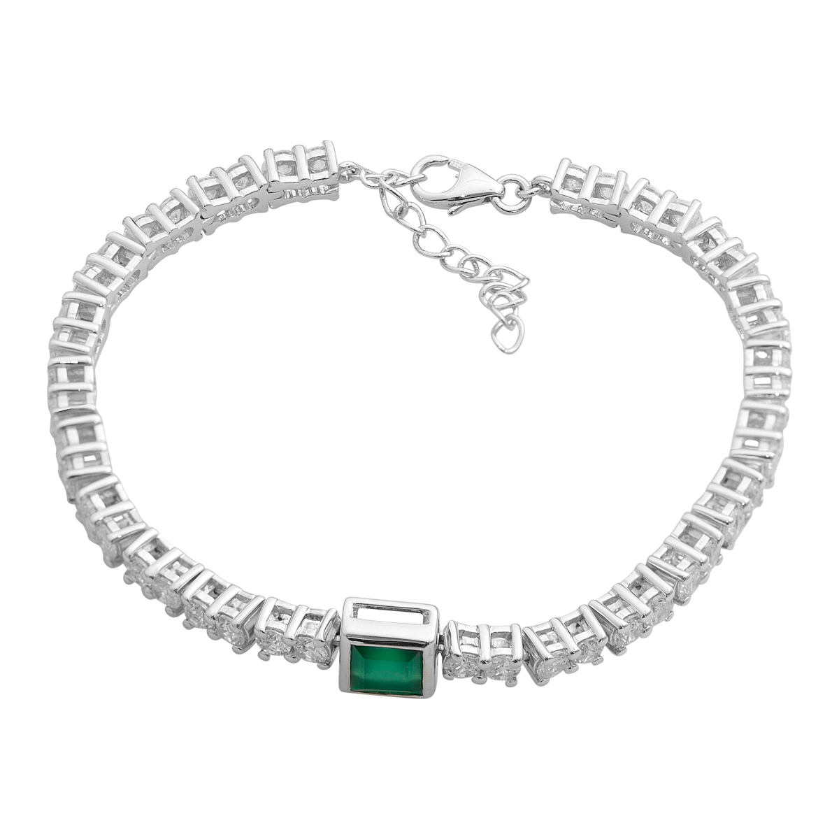 Silver bracelet with agate 9.408ct