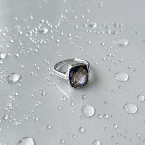 Серебряное кольцо с мистик топазом 4.186ct