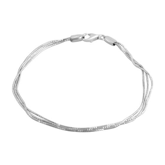Silver bracelet without stones