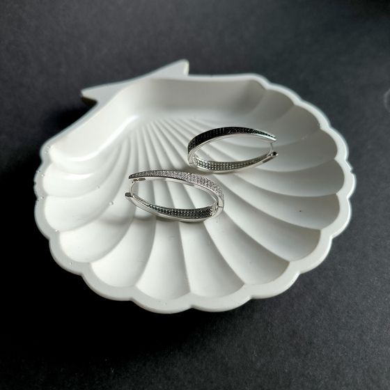 Silver Earrings with Fianites