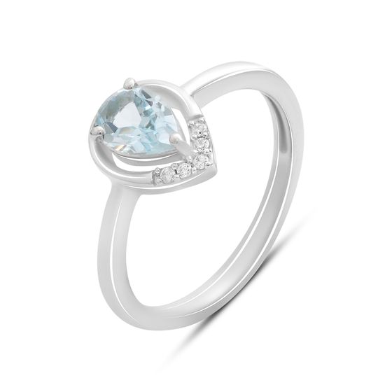 Серебряное кольцо с топазом 0.938ct