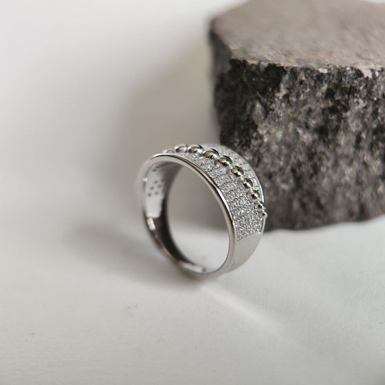 Silver Ring with Fianites