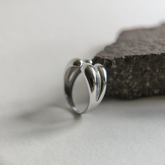 Silver ring without stones