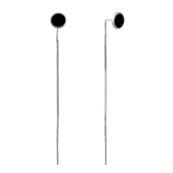 Silver earrings with yemallu