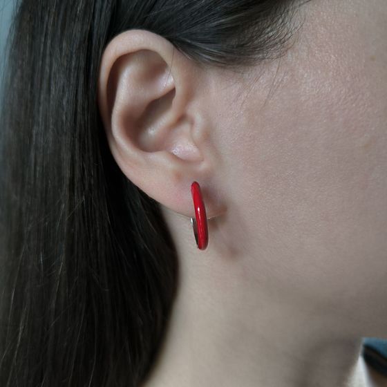 Silver earrings with phianites, semallu