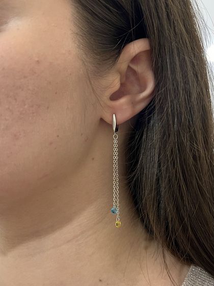 Silver Earrings with Fianites