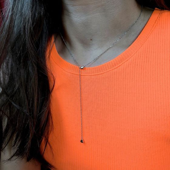 Silver necklace without stones