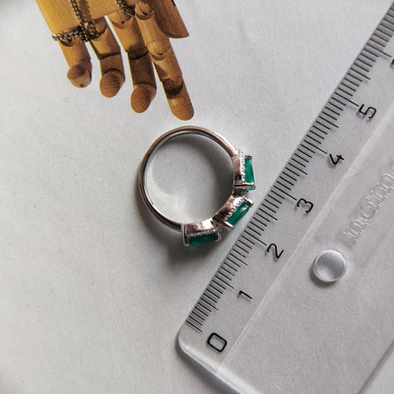 Silver ring with agate 1.48ct