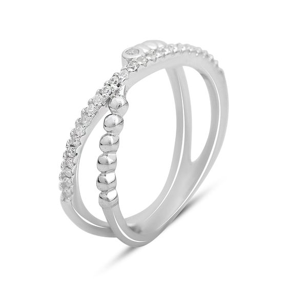 Silver Ring with Fianites