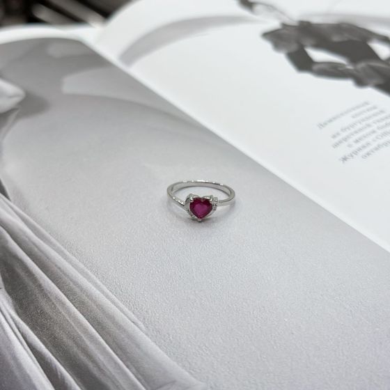 Срібна каблучка з рубіном 1.055ct