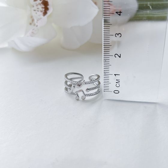 Silver Ring with Fianites