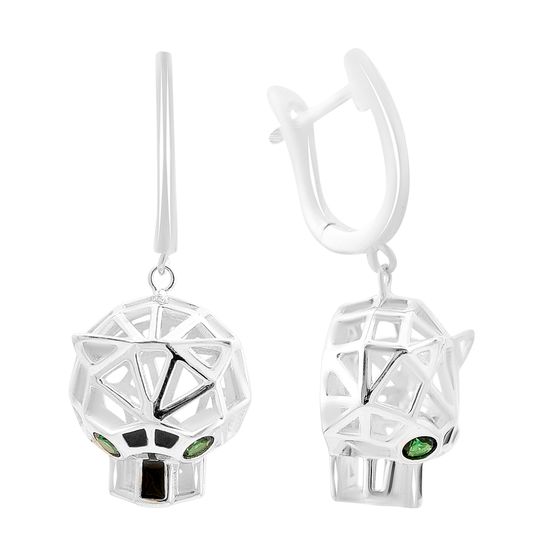 Silver Earrings with Fianites