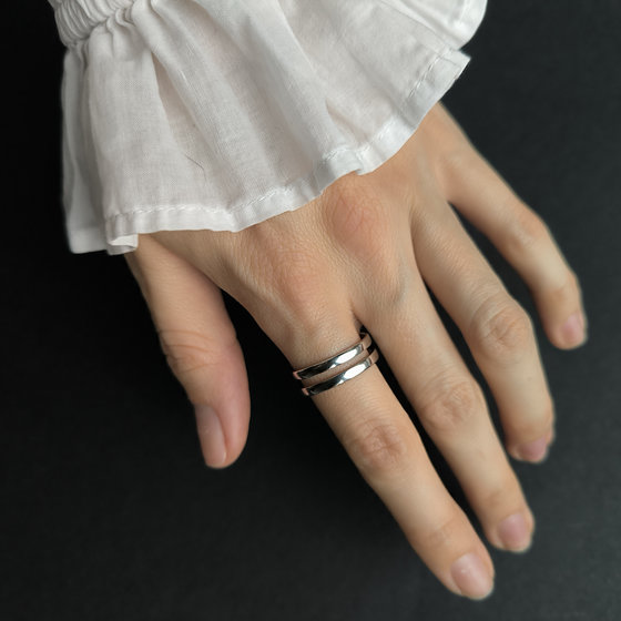 Silver ring without stones