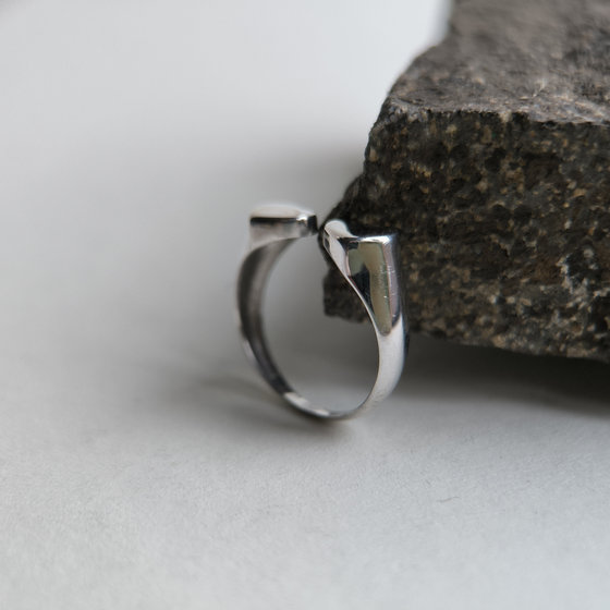 Silver ring without stones