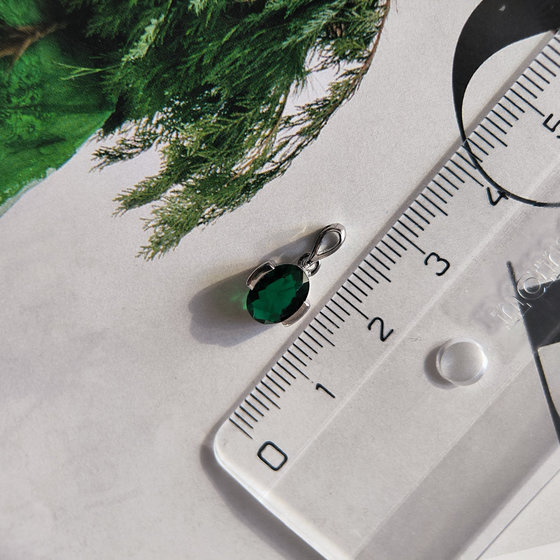 Срібна підвіска із смарагдом nano 0.933ct