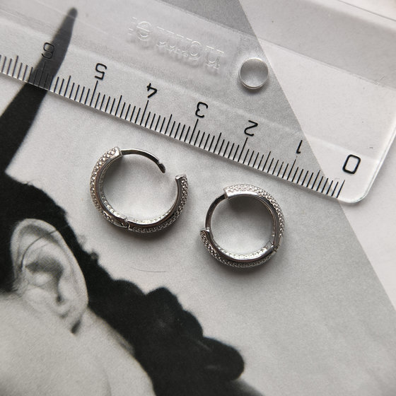 Silver earrings without stones