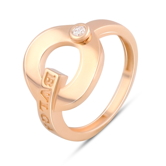 Золота каблучка з фіанітами 0.05ct