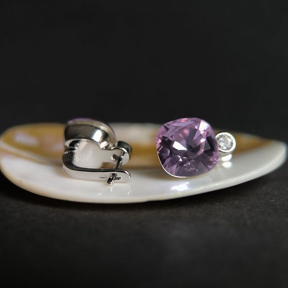 Silver Earrings with Fianites