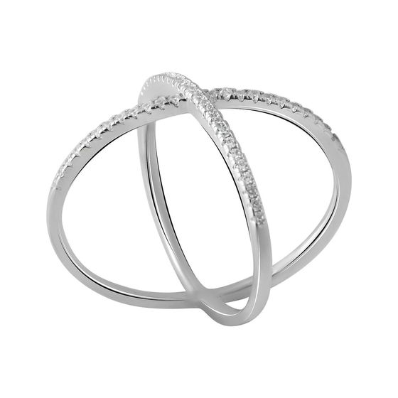 Silver Ring with Fianites