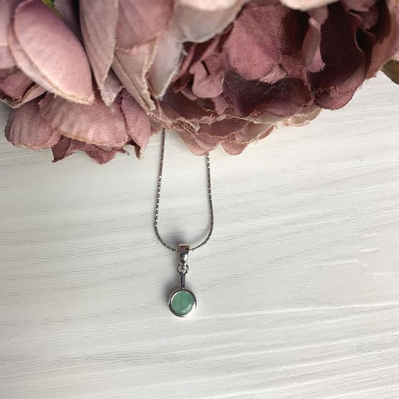 Серебряная подвеска с изумрудом 0.75ct