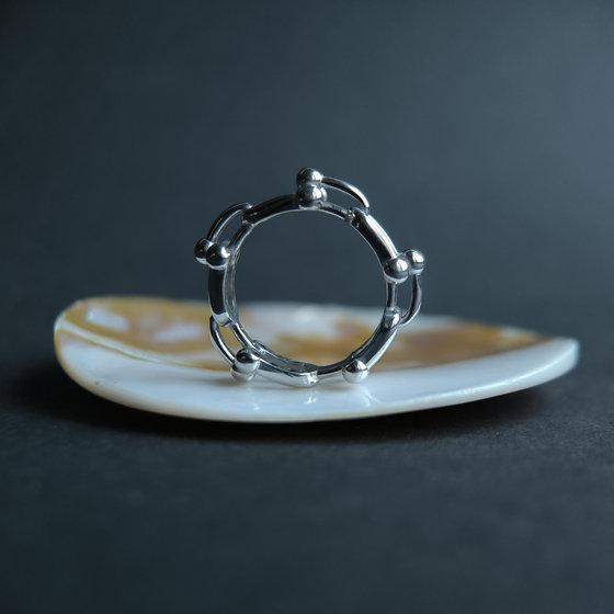 Silver ring without stones
